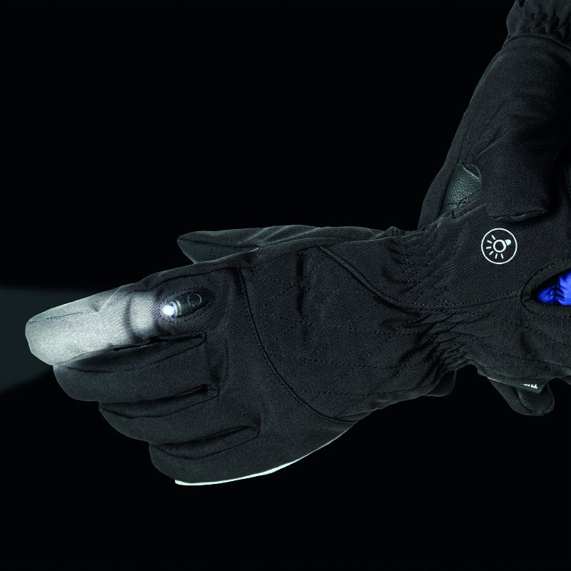 Paire de gants vélo long adulte tucano lux avec éclairage LED USB integré